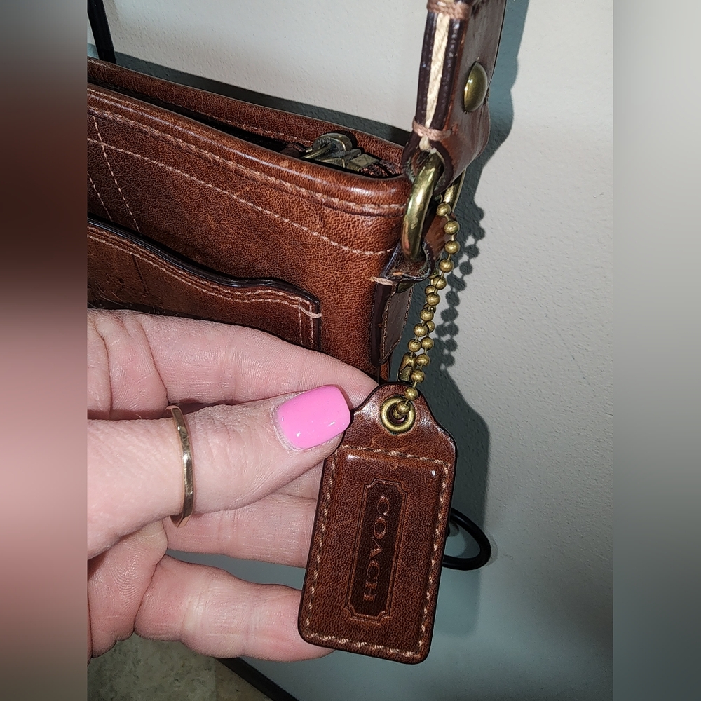Coach Whisky Brown Leather Horse Carriage Crossbody Purse 1941 Leatherware - Picture 8 of 12